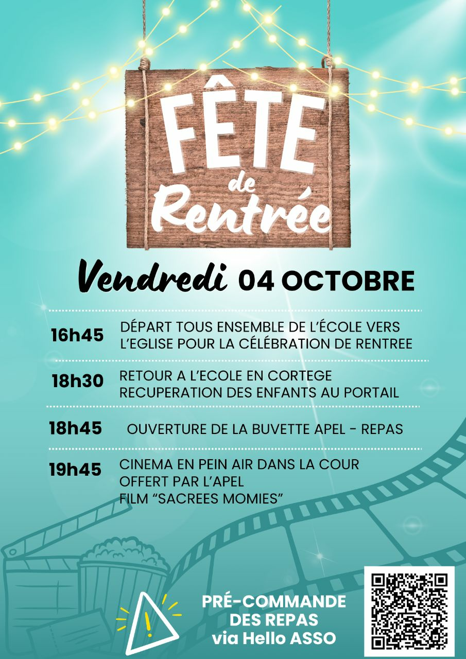 Affiche de la Fête de rentrée du 4 octobre 2024